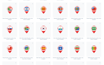 Bandeira do país Pin mapa ícone de ponteiro de marcador nacional