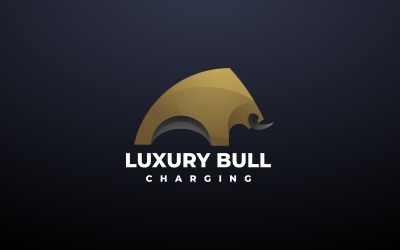 Luksusowy styl prostego logo Bull