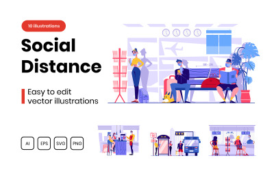 M317_Social Distance Illustrations