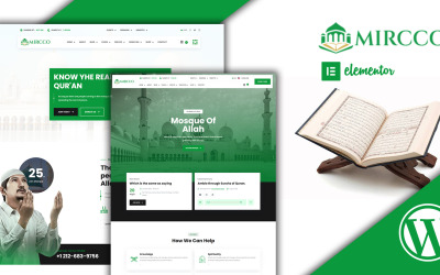 Mircco Müslüman Dini Cami Elementor WordPress Teması