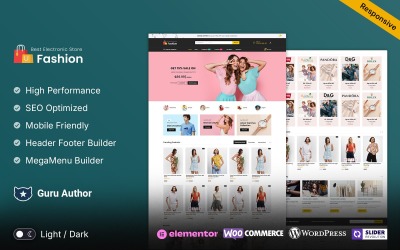 Móda – víceúčelový obchod Elementor WooCommerce pro módu a krásu