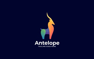 Antilop färgglada logotyp stil
