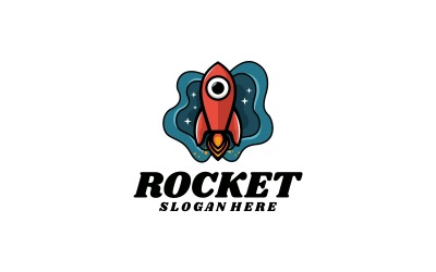 Raket enkel logotypmall