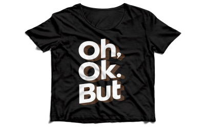 Åh, okej. Men T-shirt design typografi