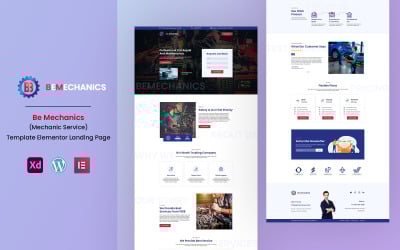 Bemechanics Pagina di destinazione di Elementor pronta per l&amp;#39;uso