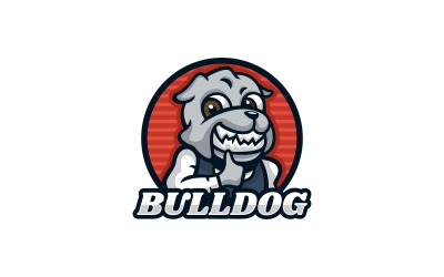 Bulldoggen-Maskottchen-Cartoon-Logo