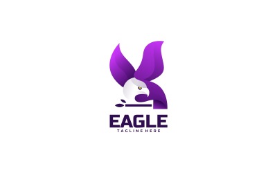 Estilo de logotipo degradado de pájaro águila
