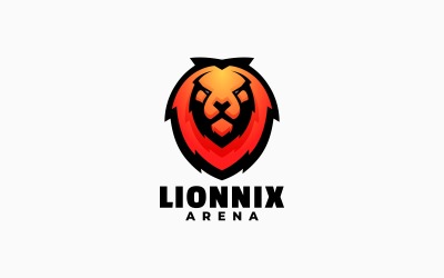 Estilo do logotipo gradiente da Arena Lion
