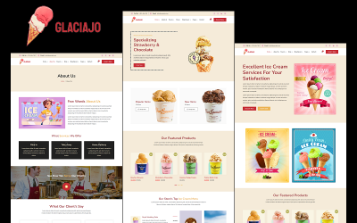 Glaciajo - Loja virtual de sorvetes e alimentos, WooCommerce, tema WordPress