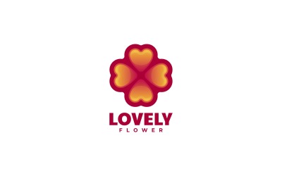 Mooi bloem eenvoudig logo