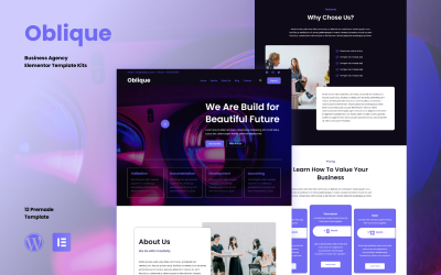 Oblique - A Business Agency Wordpress Elementor Kits