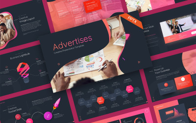 Annonserar kreativa PowerPoint-mall