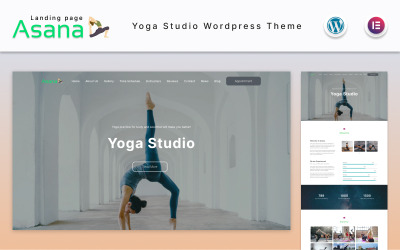 Asana - Yoga Studio Landing page Thème WordPress