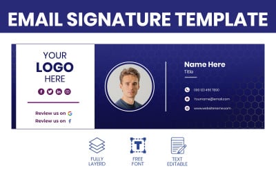 Attractive &amp;amp; Modern Email Signature Template.