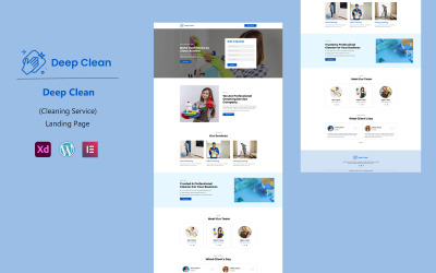 Deep Clean Готовий до використання шаблон цільової сторінки Elementor