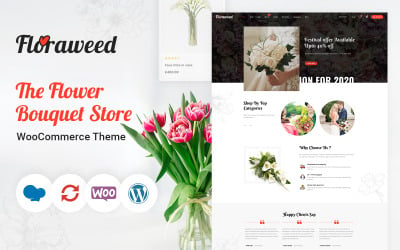 Floraweed - Адаптивный шаблон Woocommerce для цветочного магазина