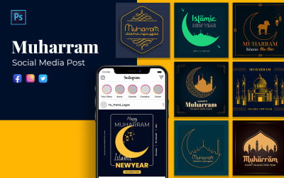 Médias sociaux créatifs de Muharram
