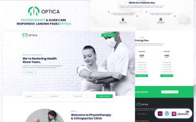 Optica - Медицинские услуги Готовый к использованию шаблон Elementor