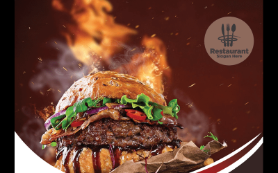 Sklep z burgerami: ulotka Fast Food Burger