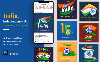 Social media del giorno dell&amp;#39;indipendenza dell&amp;#39;India