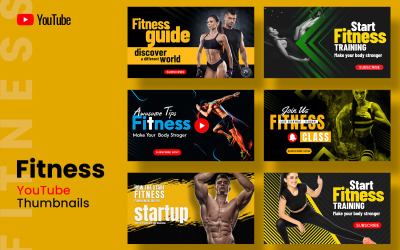Creative Fitness YouTube borítósablon