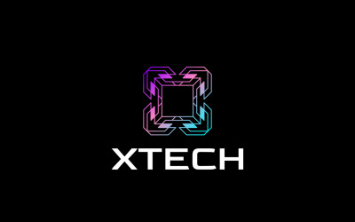 Logotipo Pixel Monoline do Futuro X