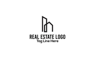 Modelo de Design de Logo de Imóveis ou logotipo de habitação