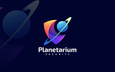 Planetarium Gradiënt Kleurrijk Logo