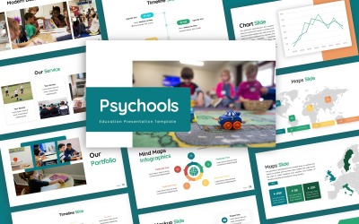 Psychools - Edukacja Uniwersalny Szablon PowerPoint