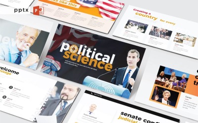 Science politique - Diapositive d'infographie PowerPoint