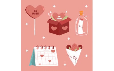 Valentinstag-Element-Illustration