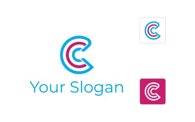 C- y CC Creative-Letter-Logo-Template