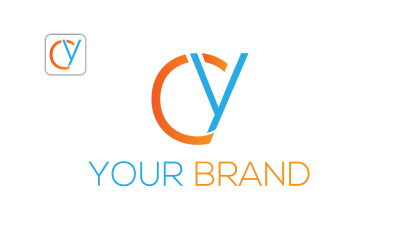 CY lyx logotyp vektor mall