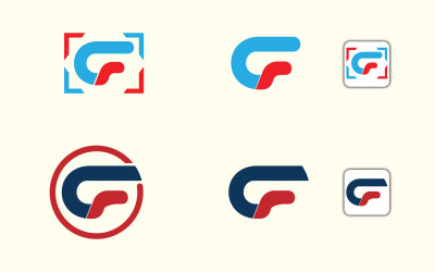 CF-Logo-Design-Vorlage Vektor