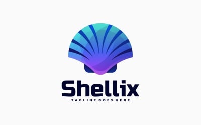 Logo a colori sfumati conchiglia