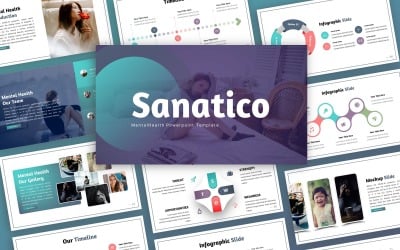 Sanatico - Mehrzweck-PowerPoint-Vorlage für psychische Gesundheit