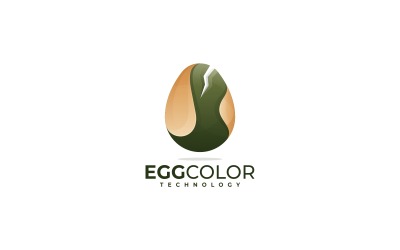 Styl loga s přechodem barvy vajec