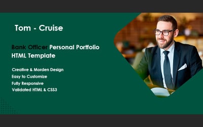 Tom - Cruise Bank Officer persoonlijke portfoliosjabloon