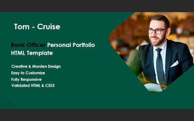 Tom - Cruise Bank Officer személyes portfólió sablon