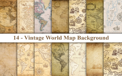 Alte Karte digitales Papier, Vintage Karte