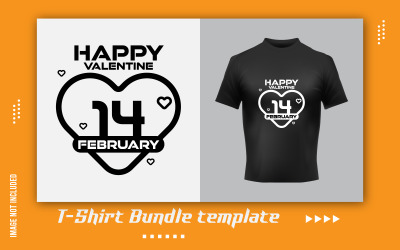 Happy Valentine Vector T-shirt Sticker Design Template