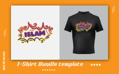 Stilvolle Islam-Vektor-T-Shirt-Aufkleber-Design-Vorlage