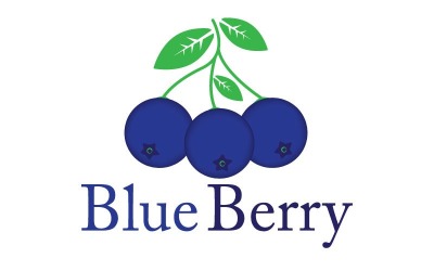 Blue Berry logó cég és üzlet számára
