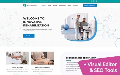 Progettazione di siti Web MotoCMS per chiropratica