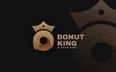 Donut King Gradient Logo Style