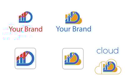 Dream Up oder D Cloud Logo Template Vector