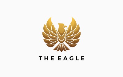 Kartal Altın Gradyan Logo Tarzı