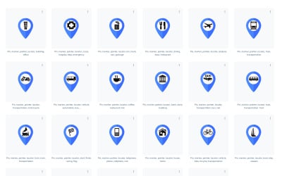 Locator Map Pointer Business Iconset template