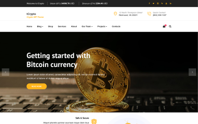 tCrypto - Crypto WordPress-thema