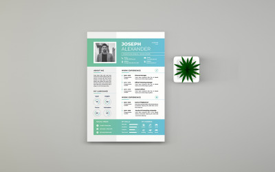 Curriculum CV modello gradiente